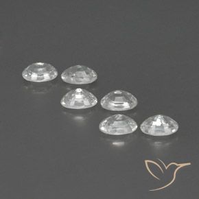 4.92 ct natürliche Weiß Zirkon-Edelsteine, Oval, VVS-VS