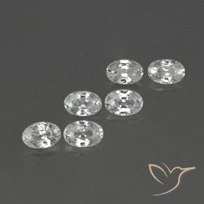 4.57 ct natürliche Weiß Zirkon-Edelsteine, Oval, VVS-VS