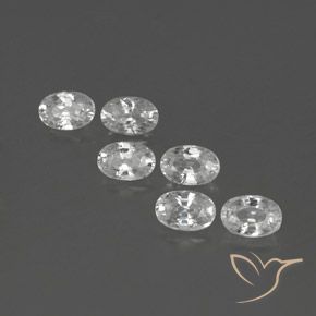 4.94ctw Natürlicher Weiß Zirkon, Oval, VVS-VS