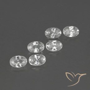 4.94 ct natürliche Weiß Zirkon-Edelsteine, Oval, VVS-VS