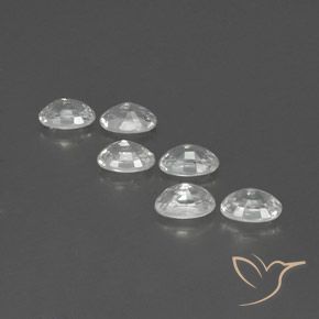 4.94 ct natürliche Weiß Zirkon-Edelsteine, Oval, VVS-VS