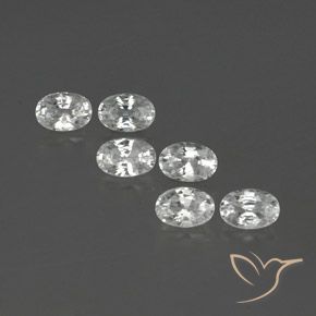 4.75ctw Natürlicher Weiß Zirkon, Oval, VVS-VS