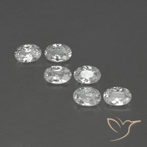 4.24ctw Natürlicher Weiß Zirkon, Oval, VVS-VS