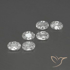4.24 ct natürliche Weiß Zirkon-Edelsteine, Oval, VVS-VS