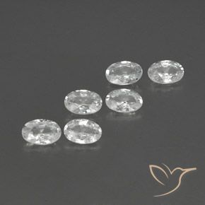 4.05 ct natürliche Weiß Zirkon-Edelsteine, Oval, VVS-VS