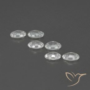 4.05 ct natürliche Weiß Zirkon-Edelsteine, Oval, VVS-VS