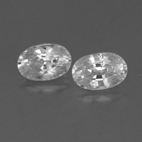 1,62 ct natürliche weißer Zirkon-Edelsteine, Oval Schliff, VVS