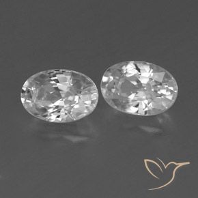 1.71 ct natürliche Weiß Zirkon-Edelsteine, Oval, VVS-VS