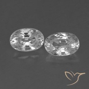 1.66ctw Natürlicher Weiß Zirkon, Oval, VVS-VS