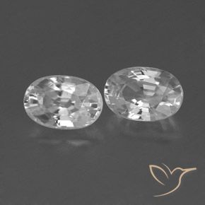 1.66 ct natürliche Weiß Zirkon-Edelsteine, Oval, VVS-VS