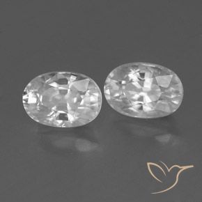 1.87 ct natürliche Weiß Zirkon-Edelsteine, Oval, VVS-VS