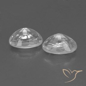 1.87 ct natürliche Weiß Zirkon-Edelsteine, Oval, VVS-VS
