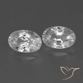 1.65 ct natürliche Weiß Zirkon-Edelsteine, Oval, VVS-VS