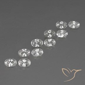 7.55 ct natürliche Weiß Zirkon-Edelsteine, Oval, VVS-VS
