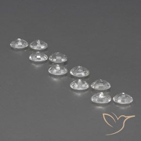 7.55 ct natürliche Weiß Zirkon-Edelsteine, Oval, VVS-VS