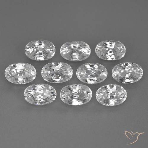 8.33ctw Natürlicher Weiß Zirkon, Oval, VVS-VS