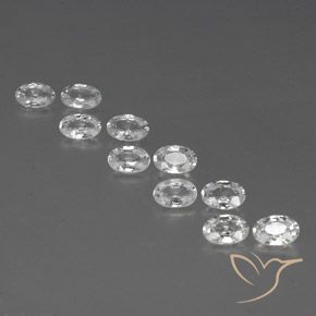 6.53ctw Natürlicher Weiß Zirkon, Oval, VVS-VS