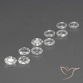 6.53 ct natürliche Weiß Zirkon-Edelsteine, Oval, VVS-VS