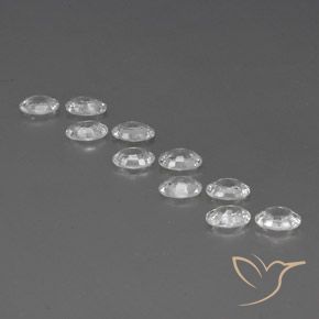 6.53 ct natürliche Weiß Zirkon-Edelsteine, Oval, VVS-VS