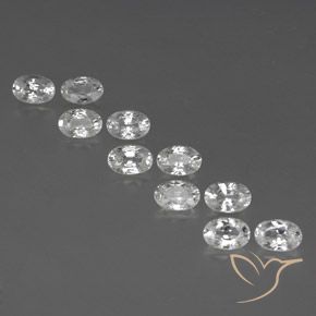 7.74ctw Natürlicher Weiß Zirkon, Oval, VVS-VS