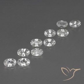 7.74 ct natürliche Weiß Zirkon-Edelsteine, Oval, VVS-VS