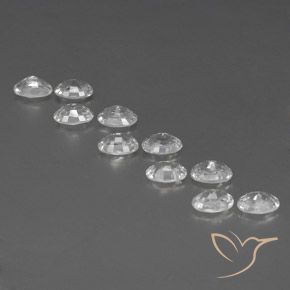 7.74 ct natürliche Weiß Zirkon-Edelsteine, Oval, VVS-VS