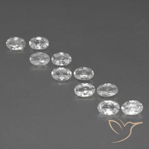 6.50ctw Natürlicher Weiß Zirkon, Oval, VVS-VS