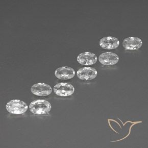 6.50 ct natürliche Weiß Zirkon-Edelsteine, Oval, VVS-VS
