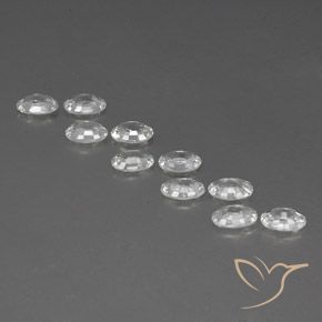 6.50 ct natürliche Weiß Zirkon-Edelsteine, Oval, VVS-VS