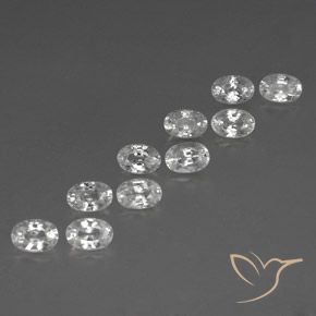 7.78 ct natürliche Weiß Zirkon-Edelsteine, Oval, VVS-VS