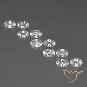 8.09ctw Natürlicher Weiß Zirkon, Oval, VVS-VS