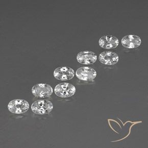 8.09 ct natürliche Weiß Zirkon-Edelsteine, Oval, VVS-VS