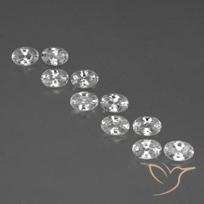 7.64ctw Natürlicher Weiß Zirkon, Oval, VVS-VS