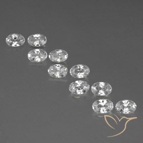7.60ctw Natürlicher Weiß Zirkon, Oval, VVS-VS