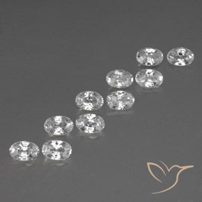 7.60 ct natürliche Weiß Zirkon-Edelsteine, Oval, VVS-VS