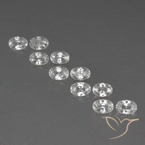 8.15ctw Natürlicher Weiß Zirkon, Oval, VVS-VS