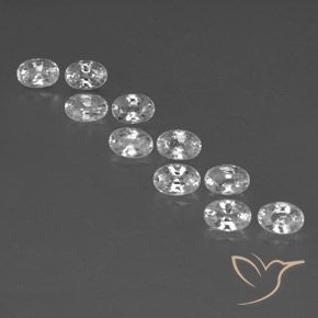 8.25 ct natürliche Weiß Zirkon-Edelsteine, Oval, VVS-VS