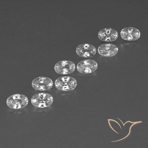 8.25 ct natürliche Weiß Zirkon-Edelsteine, Oval, VVS-VS