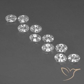 7.23ctw Natürlicher Weiß Zirkon, Oval, VVS-VS