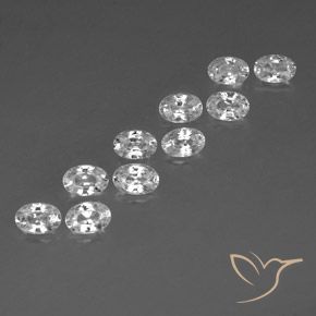 7.23 ct natürliche Weiß Zirkon-Edelsteine, Oval, VVS-VS