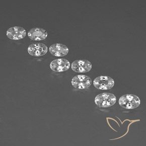 7.58ctw Natürlicher Weiß Zirkon, Oval, VVS-VS