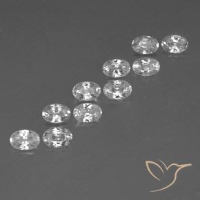 7.51 ct natürliche Weiß Zirkon-Edelsteine, Oval, VVS-VS
