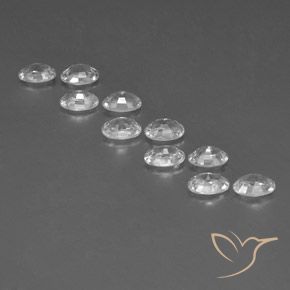 7.51 ct natürliche Weiß Zirkon-Edelsteine, Oval, VVS-VS