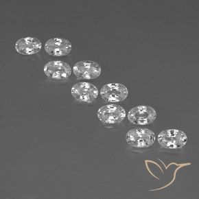 7.49ctw Natürlicher Weiß Zirkon, Oval, VVS-VS