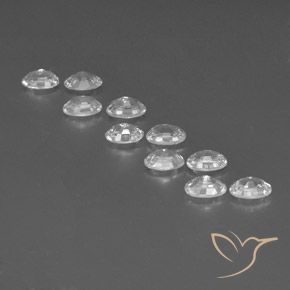 7.49 ct natürliche Weiß Zirkon-Edelsteine, Oval, VVS-VS