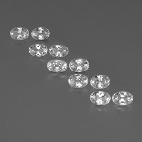 8,50 ct natürliche weißer Zirkon-Edelsteine, Oval Schliff, VVS-VS