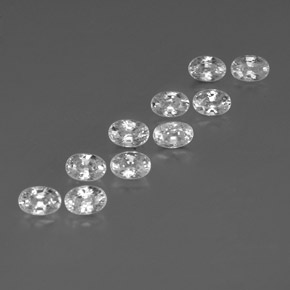 8,50 ct natürliche weißer Zirkon-Edelsteine, Oval Schliff, VVS-VS