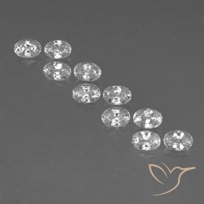 7.93ctw Natürlicher Weiß Zirkon, Oval, VVS-VS