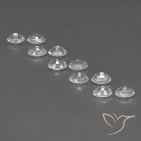 7.93 ct natürliche Weiß Zirkon-Edelsteine, Oval, VVS-VS