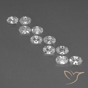 7.27ctw Natürlicher Weiß Zirkon, Oval, VVS-VS